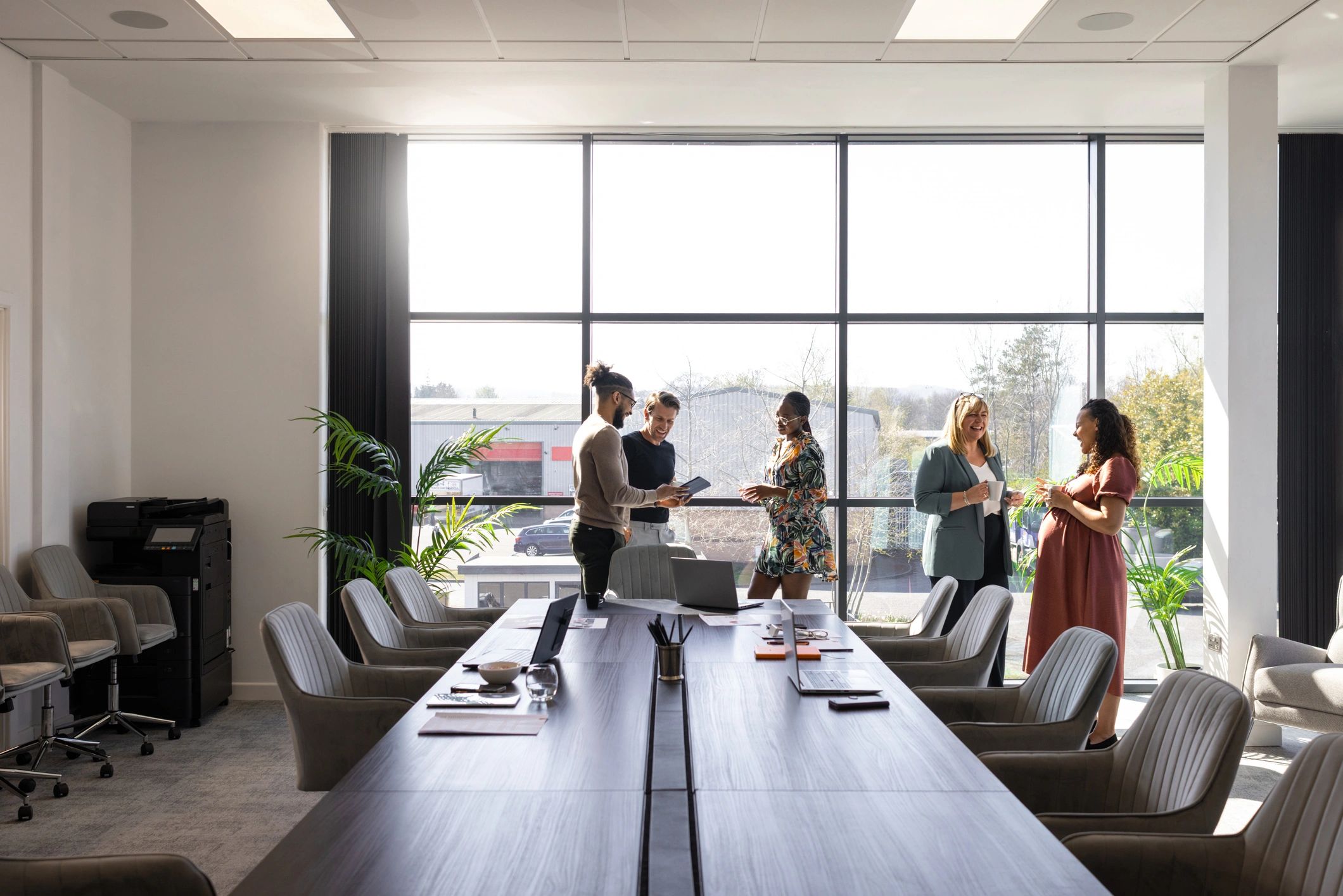 Business colleagues collaborating in a conference room